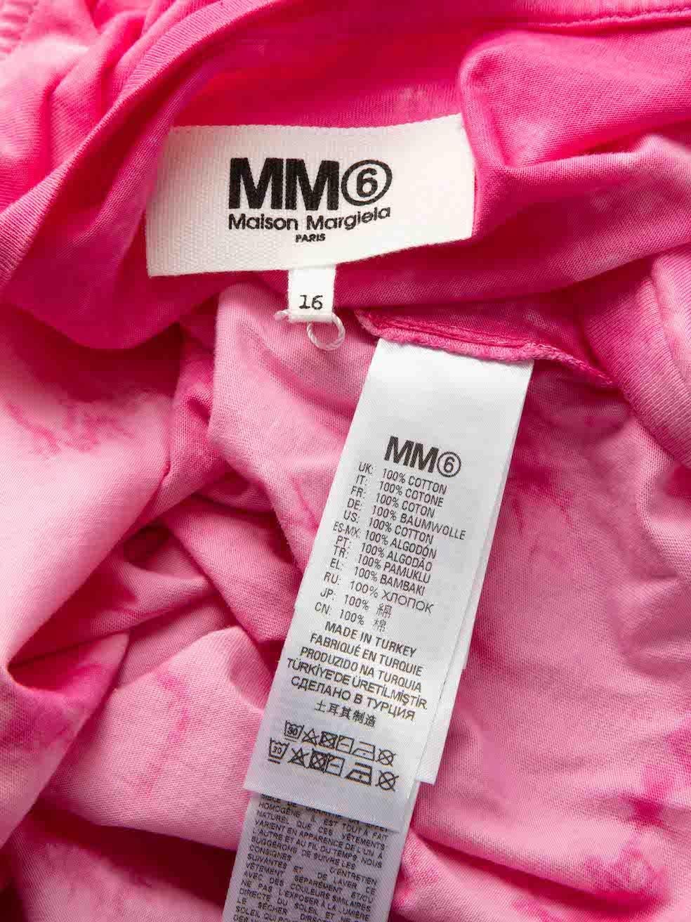 Maison Margiela MM6 Pink Upside Down Tie-Dye T-shirt Size XXL 1