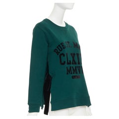 MAISON MARGIELA MM6 Rue St Maur velvet varsity cotton ribbon trimslitted sweater