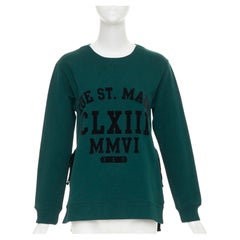 MAISON MARGIELA MM6 Rue St Maur velvet varsity cotton ribbon trimslitted sweater
