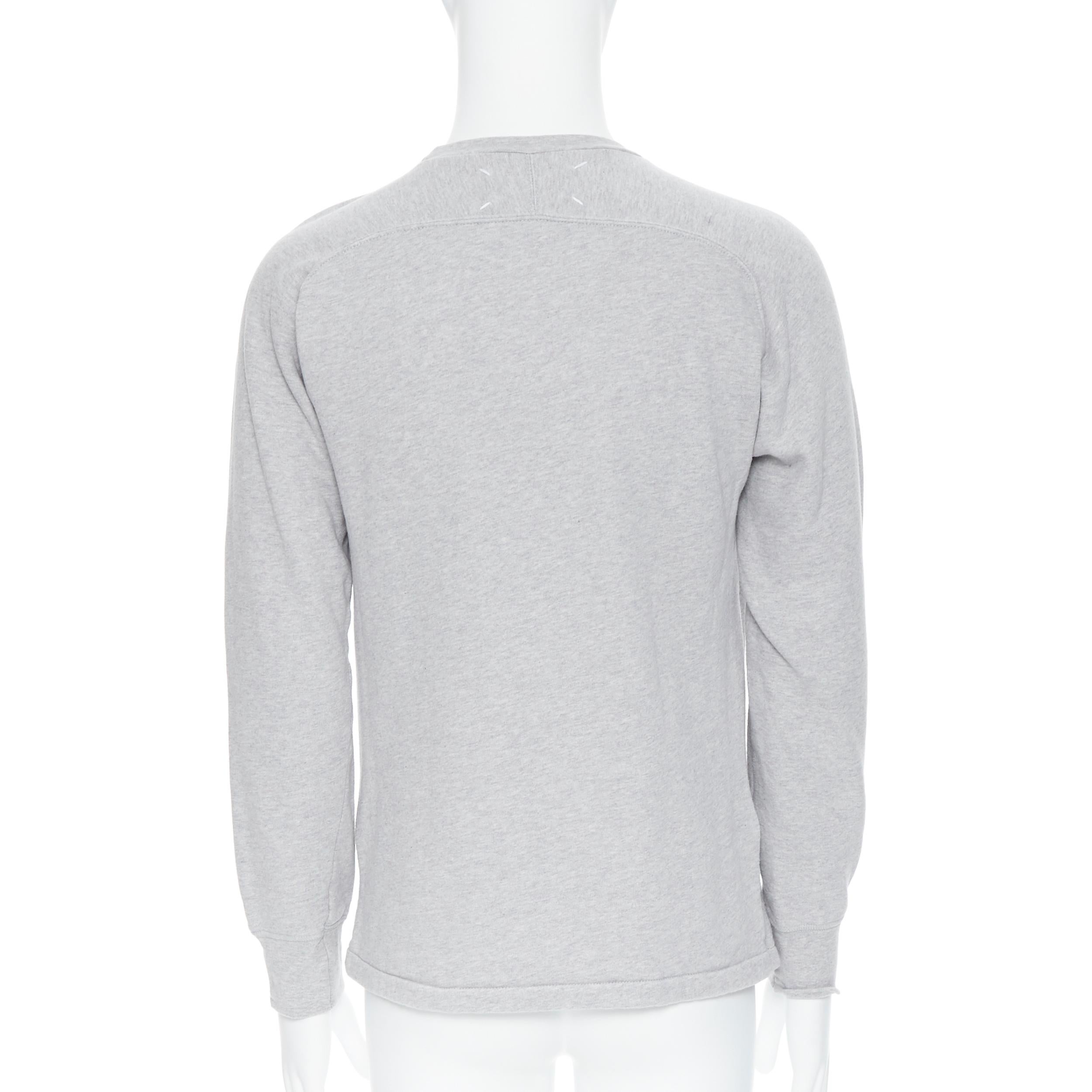 MAISON MARGIELA MMM 10 Miss Deana grey Extra Fleece lined cotton sweatshirt M In Excellent Condition In Hong Kong, NT