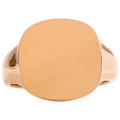 Maison Margiela Modern Rose Gold Signet Wide Cuff Bracelet