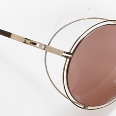 MAISON MARGIELA MYKITA MMCRAFT001 lunettes de soleil à verres ronds or argent violet
