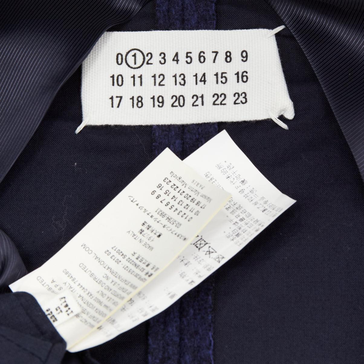 MAISON MARGIELA navy black wool blend satin collar tuxedo blazer FR36 S For Sale 4