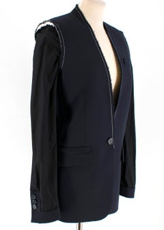 Maison Margiela Navy Deconstructed Wool Blazer  36 IT