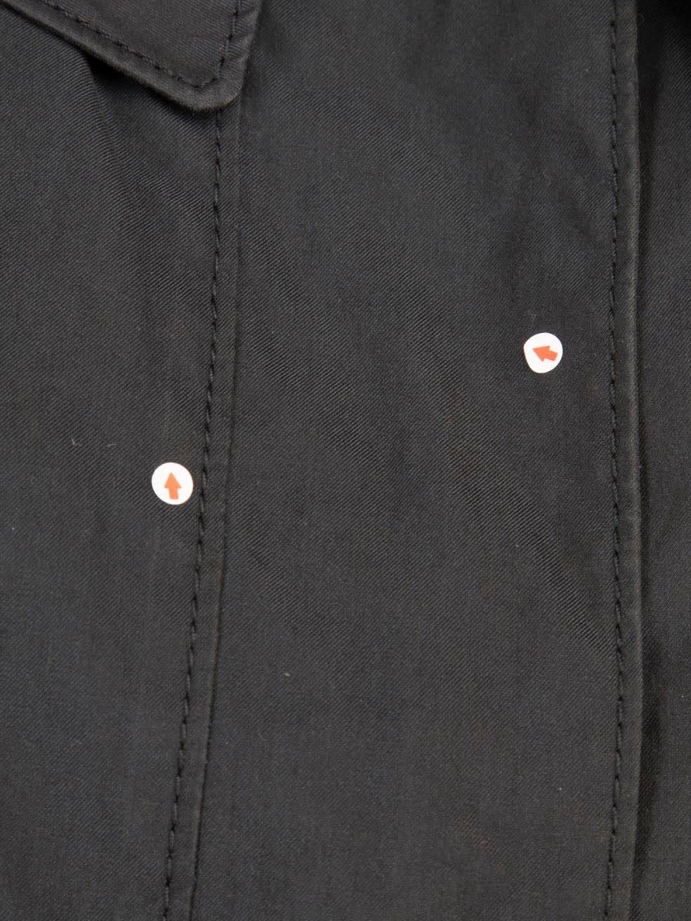 Maison Margiela Navy Trench Hook Detail Coat Size S For Sale 1
