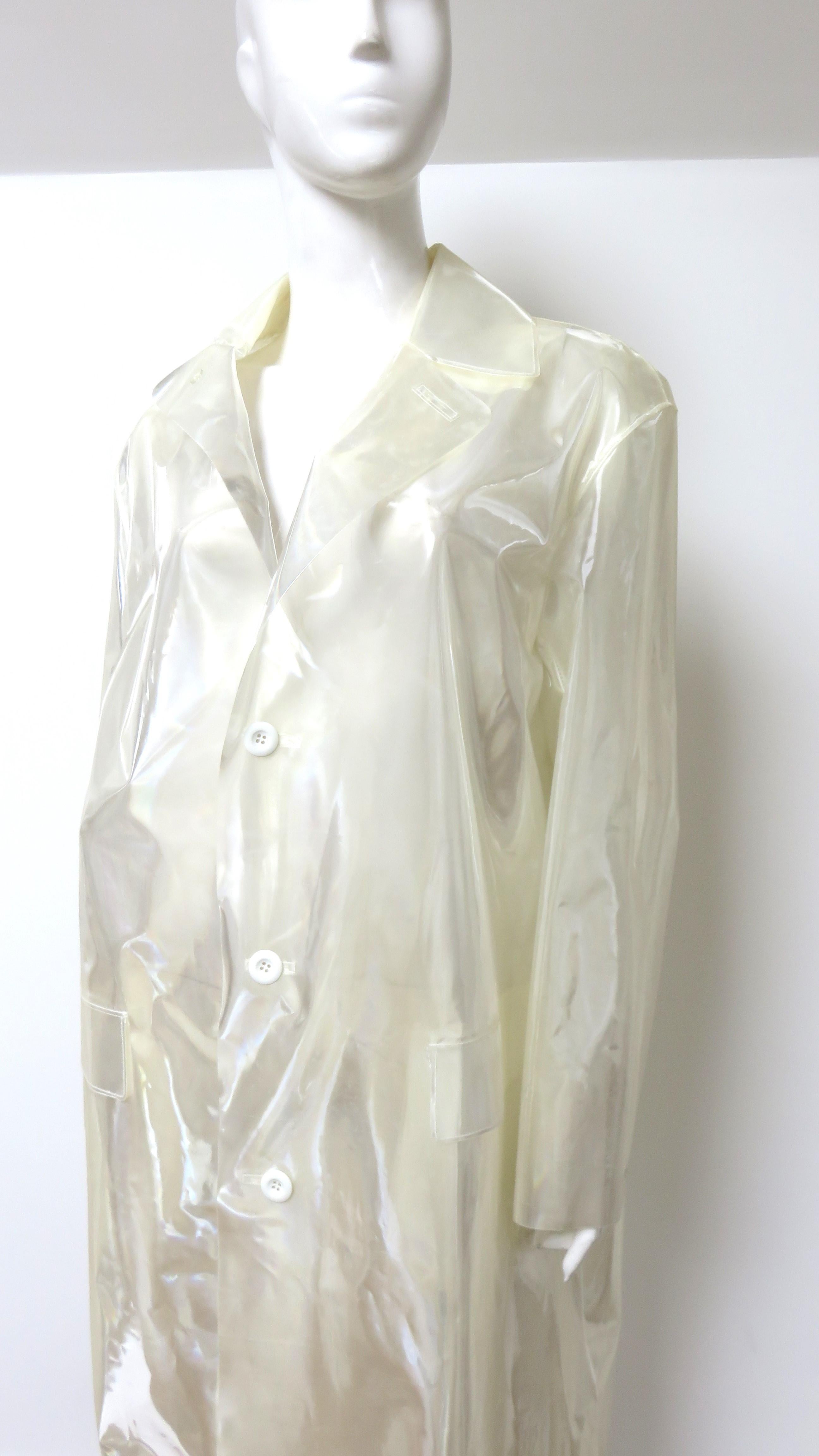 Maison Margiela New Translucent Raincoat S/S 2018 In New Condition For Sale In Water Mill, NY