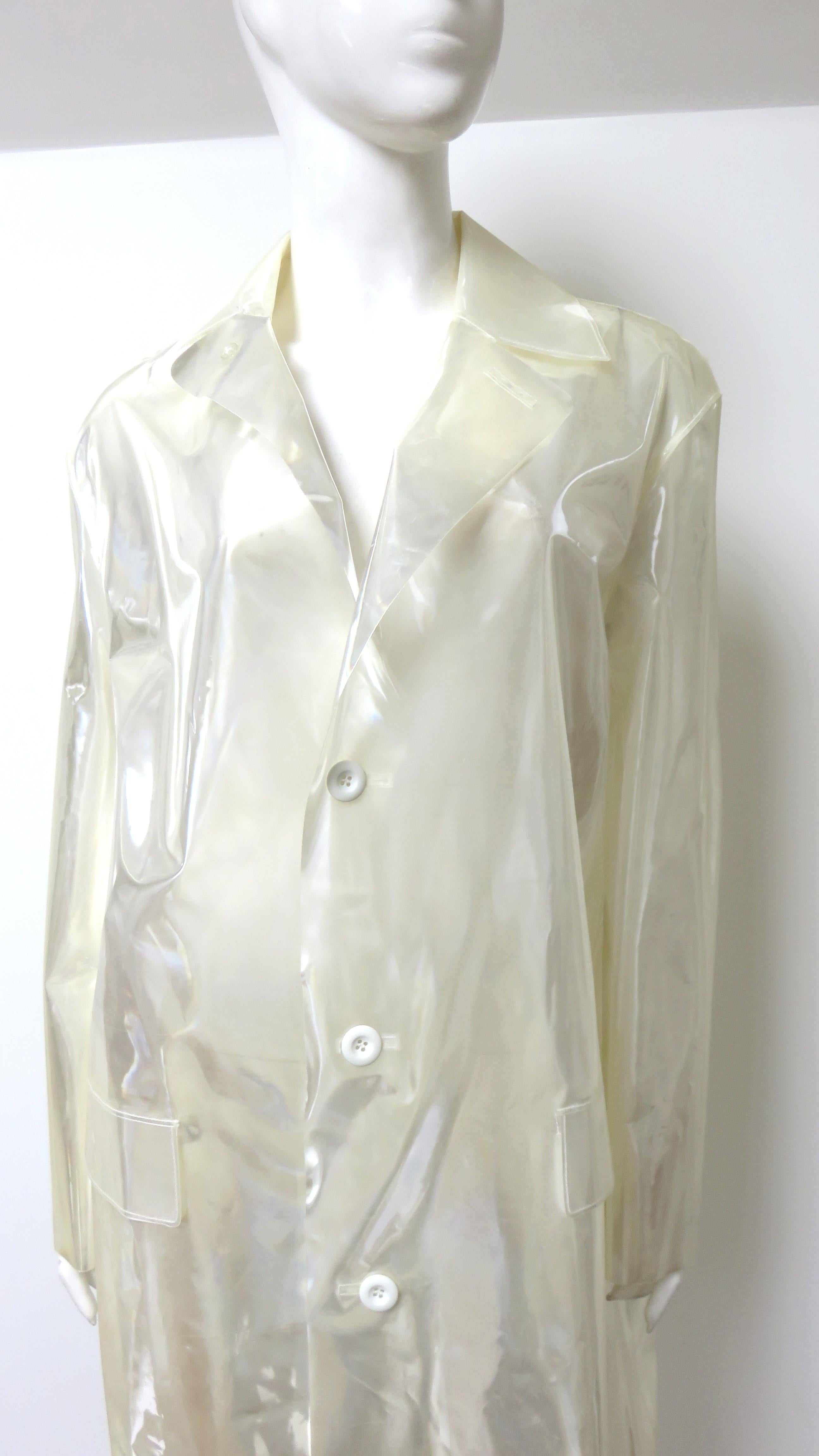 Women's Maison Margiela New Translucent Raincoat S/S 2018 For Sale