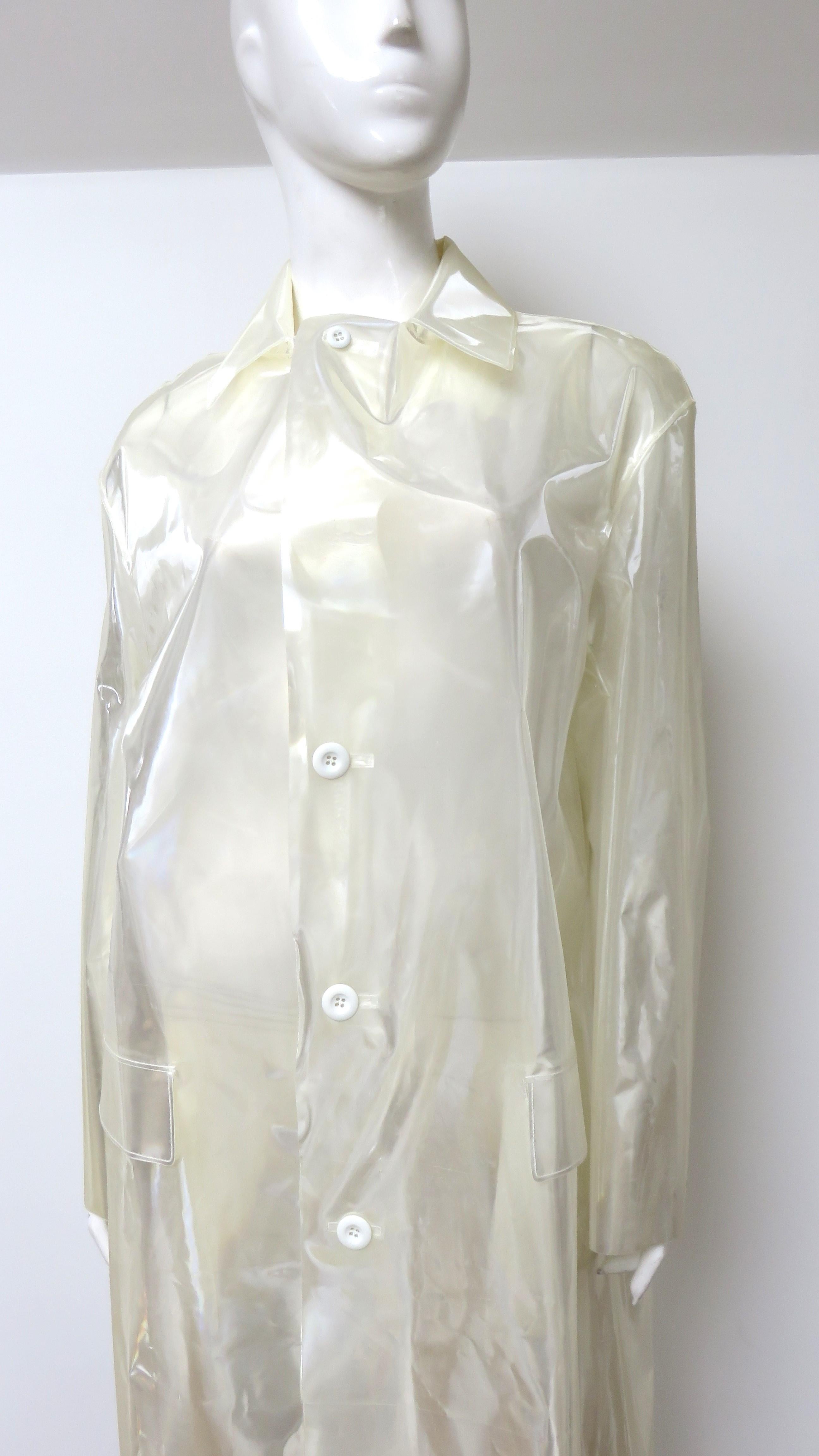 Maison Margiela New Translucent Raincoat S/S 2018 For Sale 1