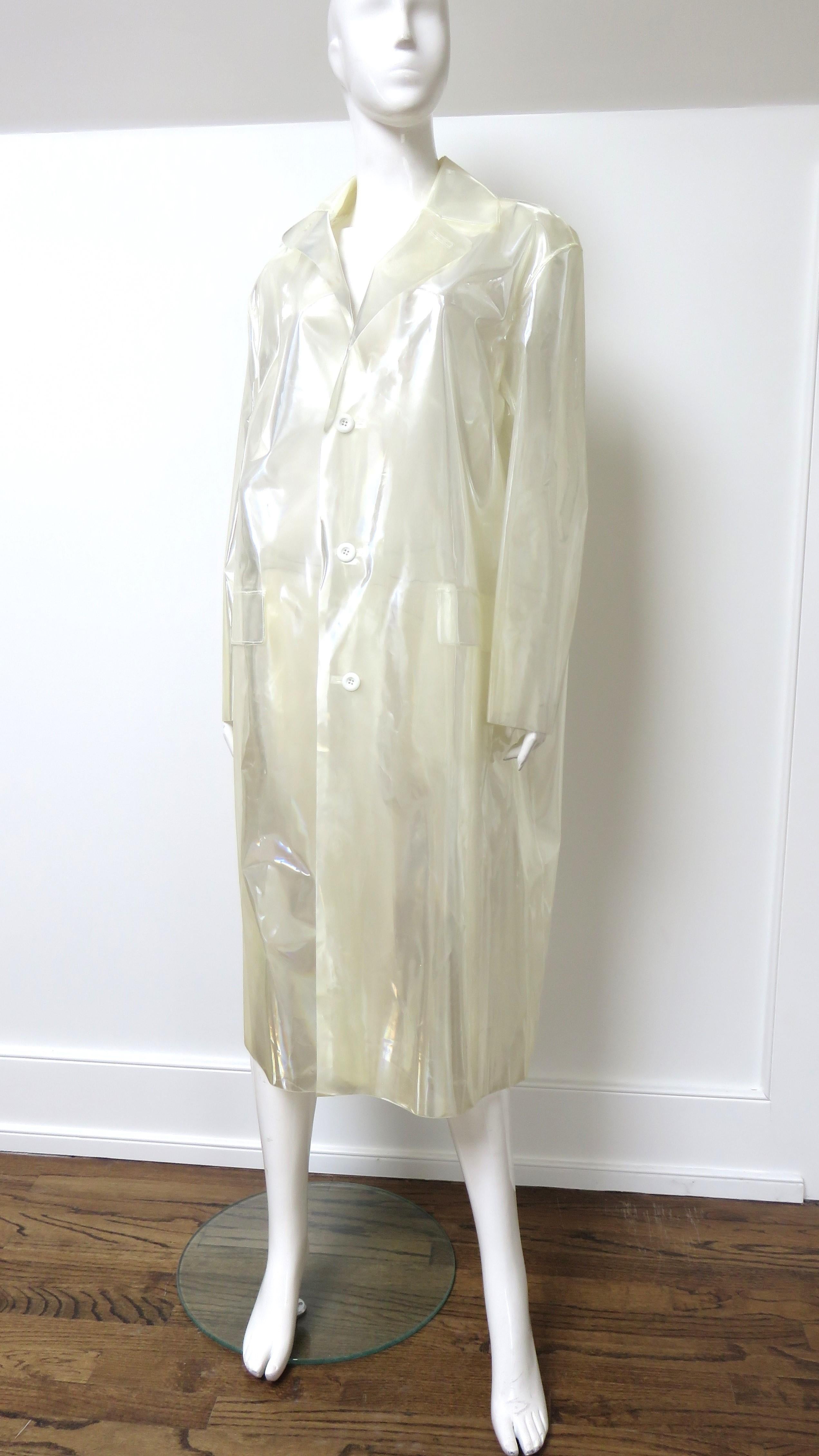 Maison Margiela New Translucent Raincoat S/S 2018 For Sale 4