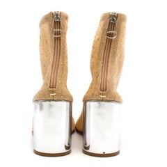 Maison Margiela Nude Crystal Sock Ankle Boots 40