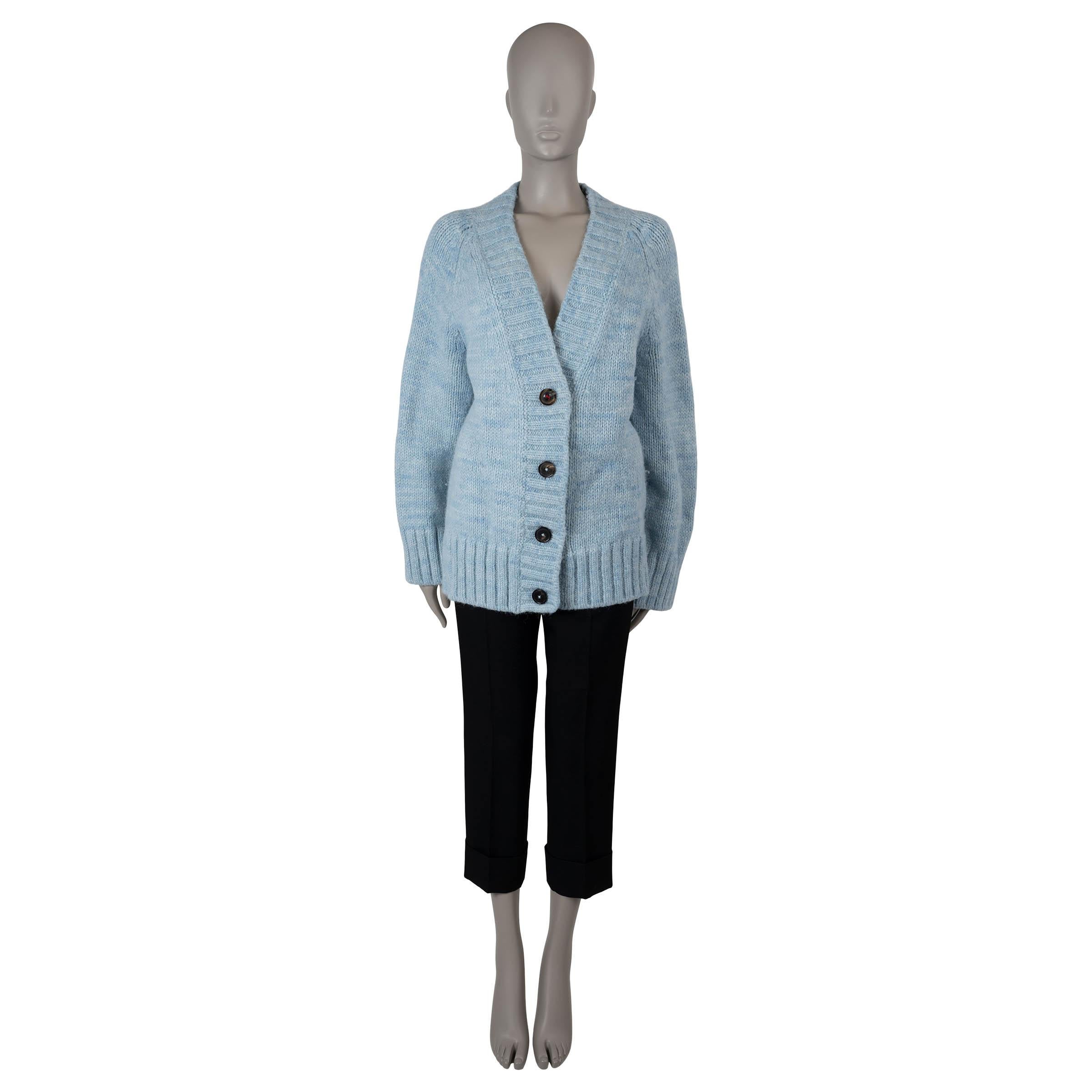 MAISON MARGIELA Cardigan bleu pâle alpaca 2022 CHUNKY Knit Pull S Pour femmes en vente