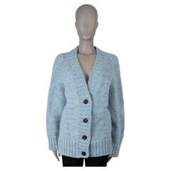 MAISON MARGIELA pale blue alpaca 2022 CHUNKY KNIT Cardigan Sweater S