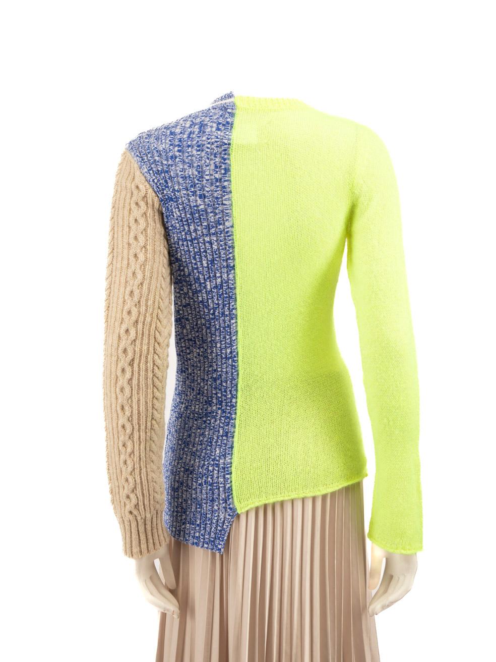 Green Maison Margiela Patchwork Knit Jumper Size S For Sale