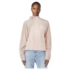 Maison Margiela Pink Long Sleeve Neck Tie Blouse Size M