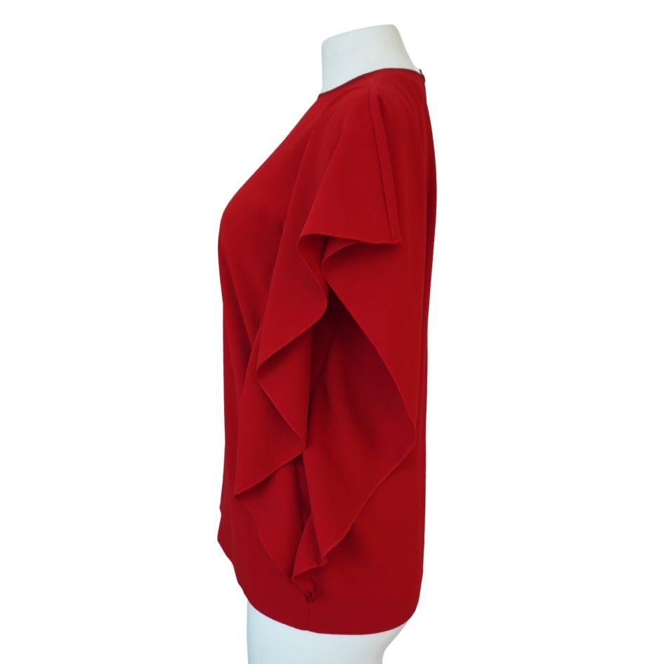 Rosso Maison Margiela Top asimmetrico rosso a una manica in vendita