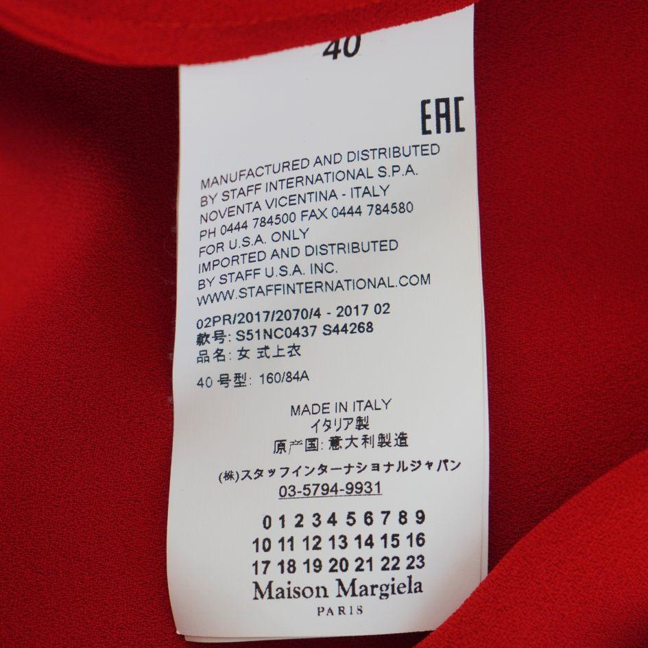 Maison Margiela Top asimmetrico rosso a una manica in vendita 3
