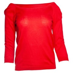 Maison Margiela, Red knitted top