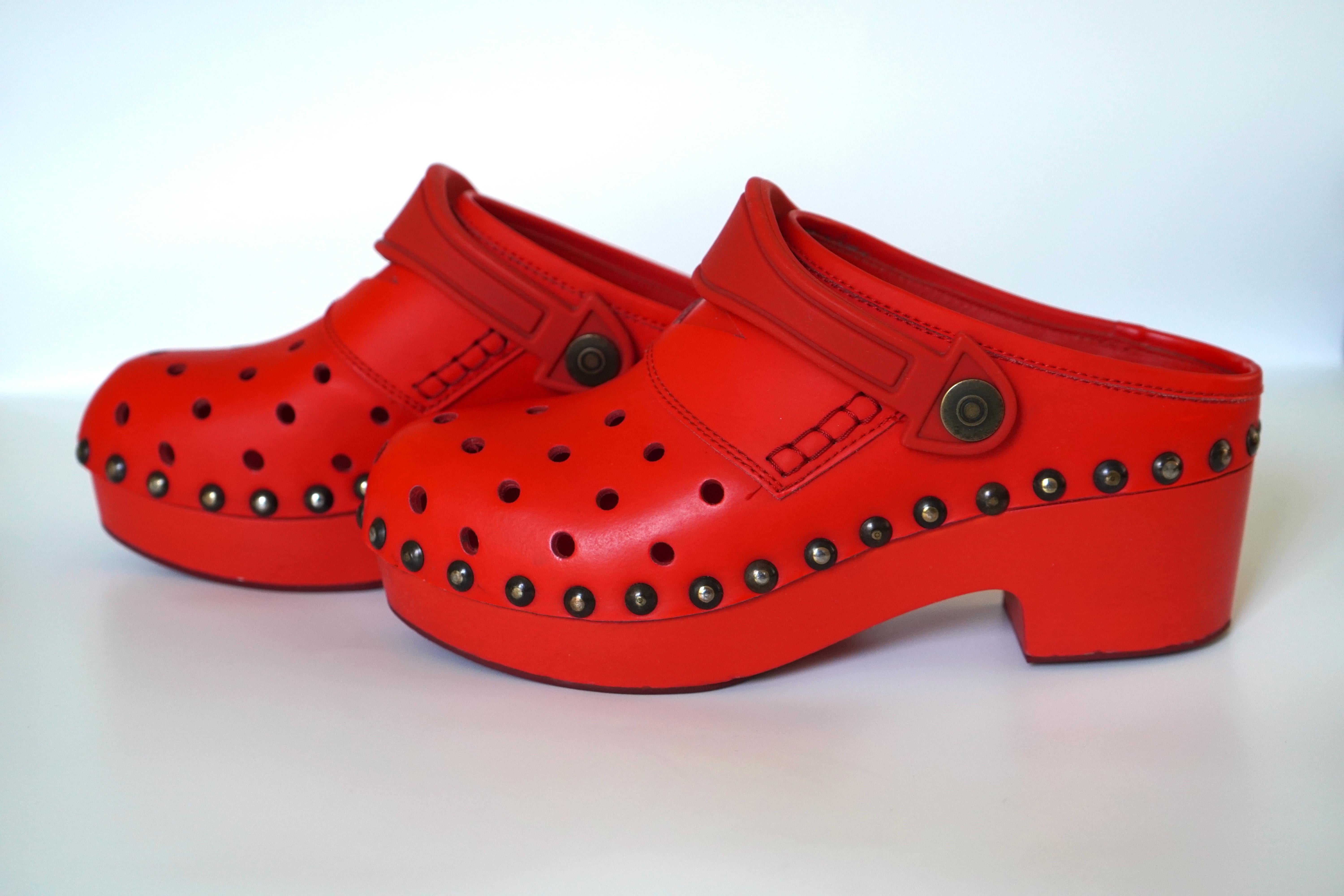 leather crocs