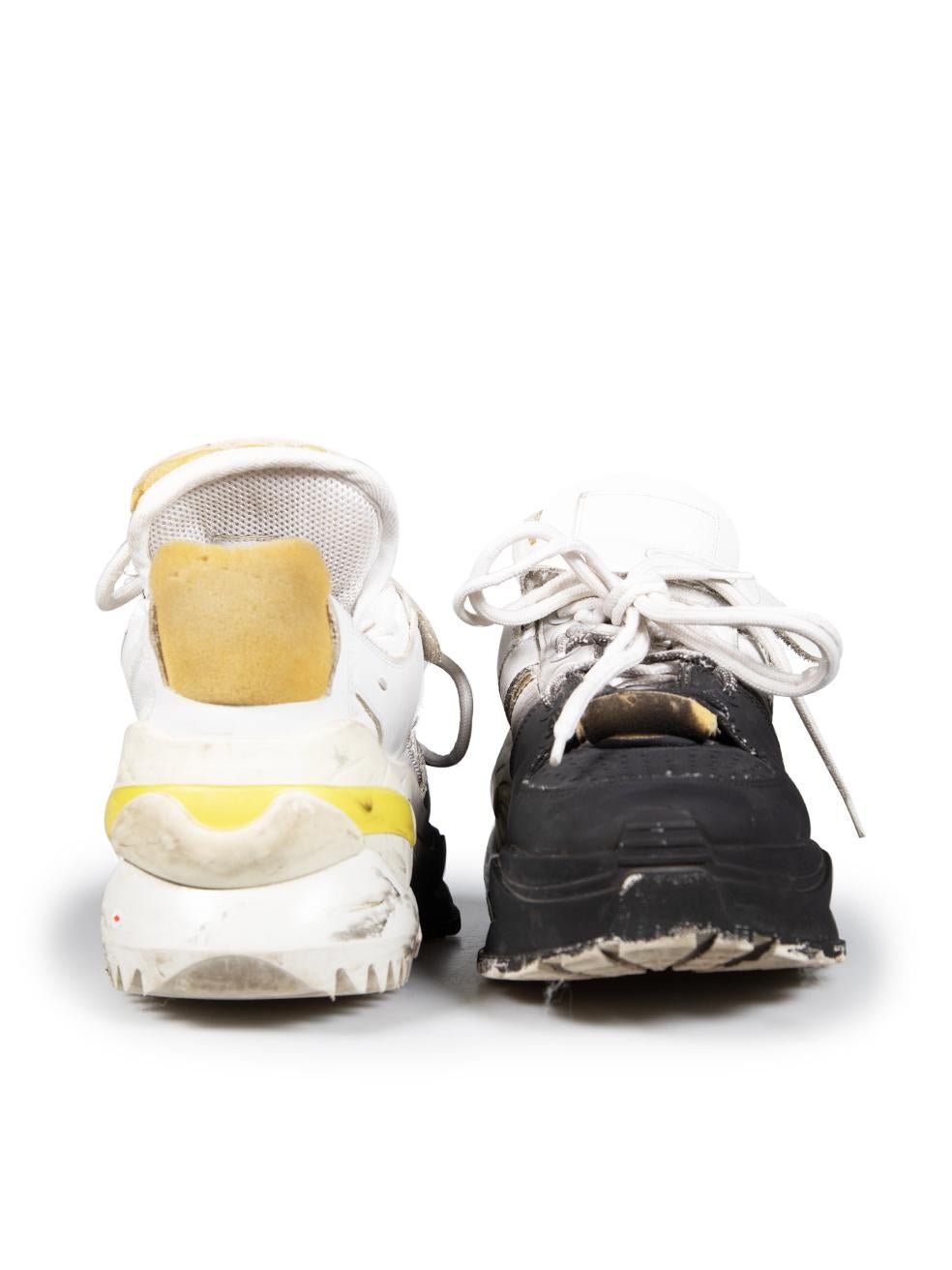 Beige Maison Margiela Retro Fit Distressed Trainers Size IT 37