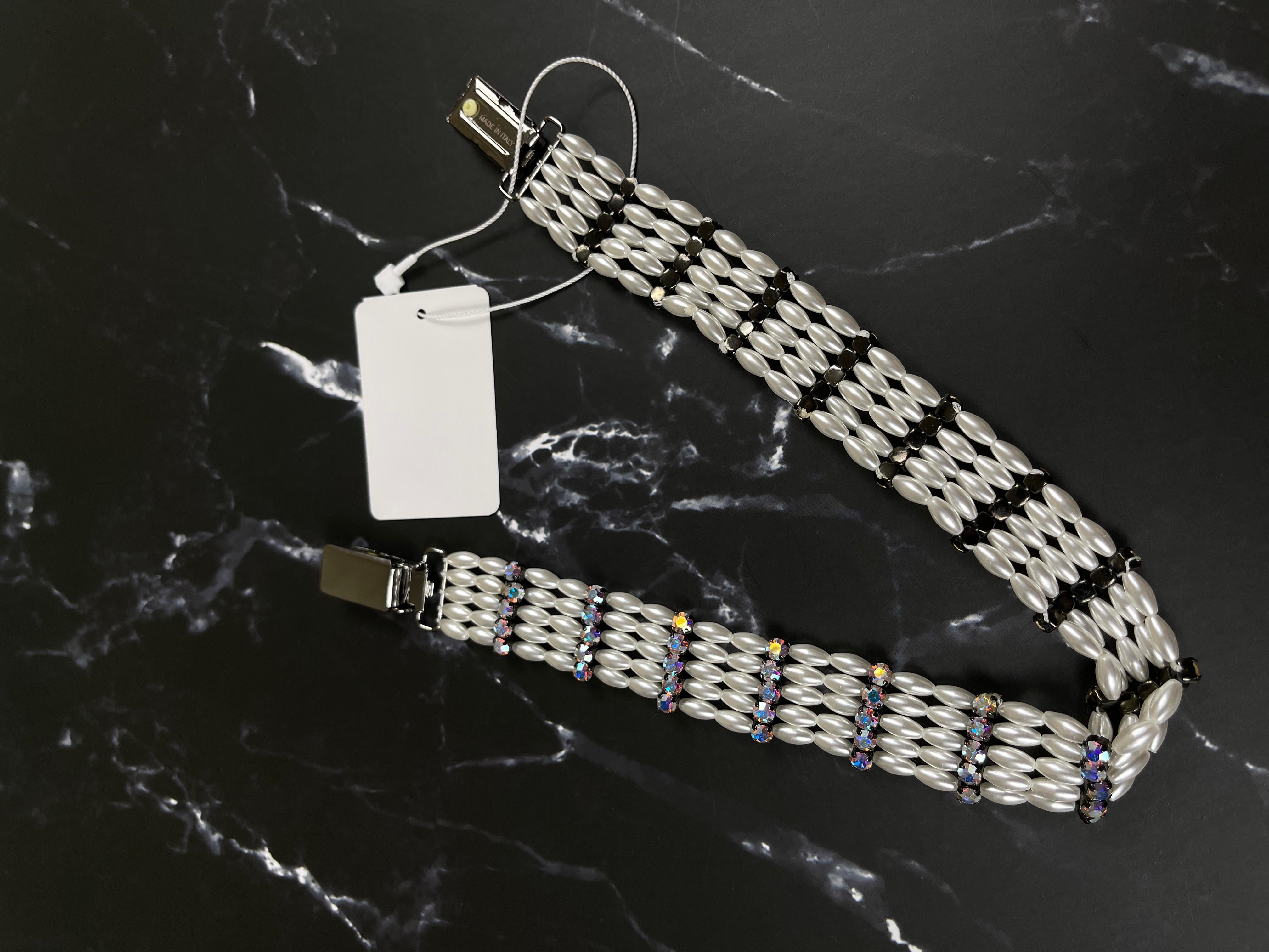 Maison Margiela S/S2015 Crystal Embedded Suspender For Sale 3