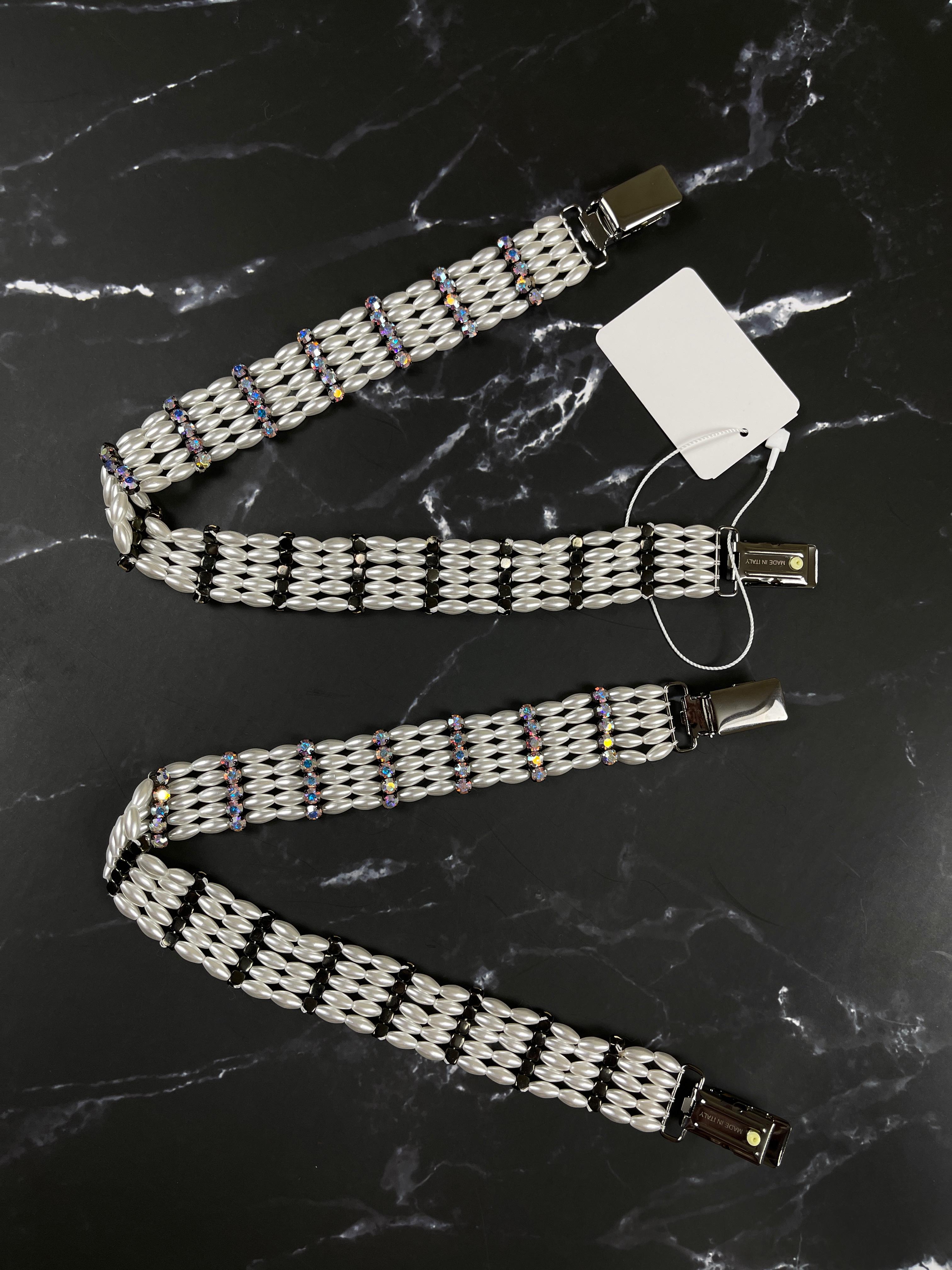 Maison Margiela S/S2015 Crystal Embedded Suspender For Sale 5