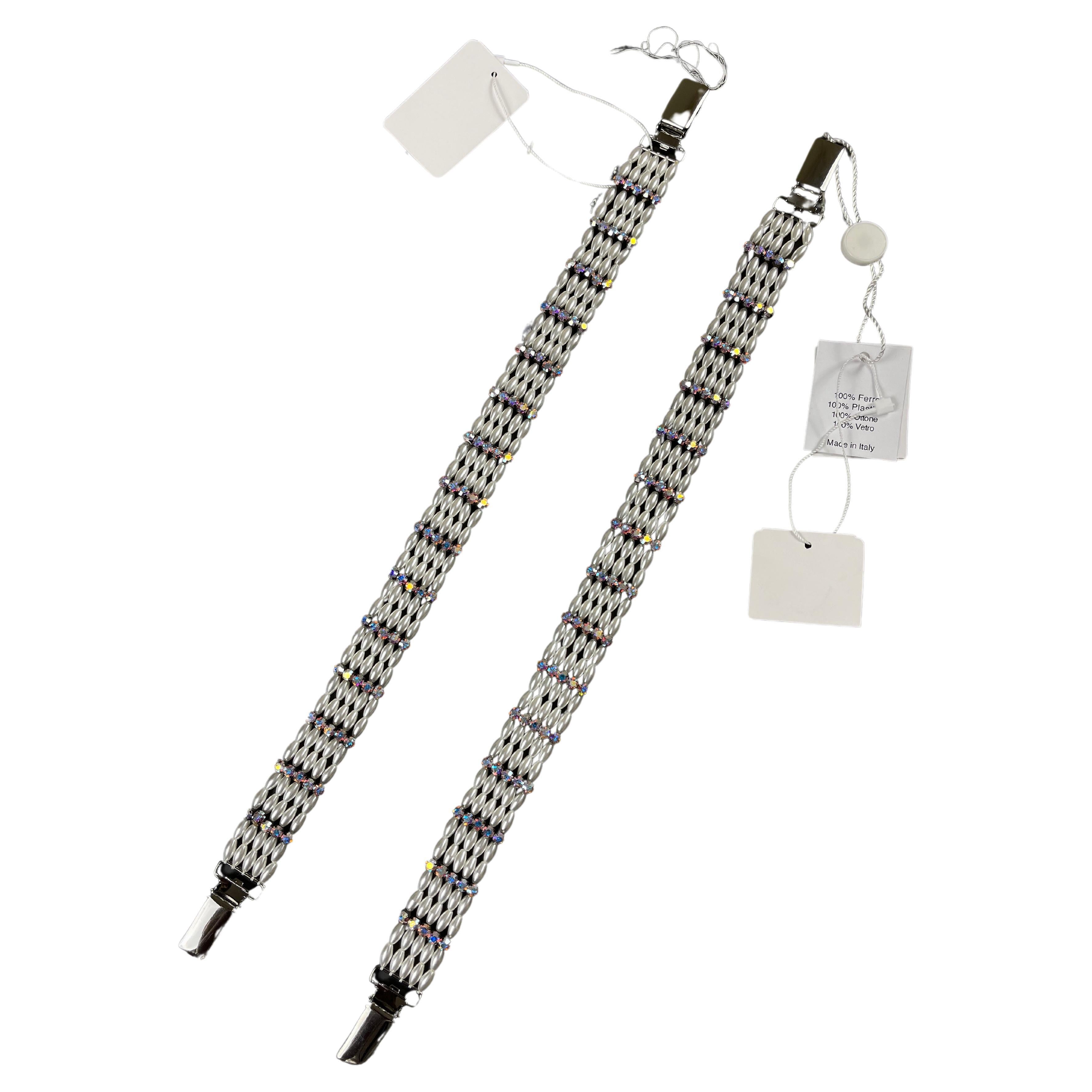 Maison Margiela S/S2015 Crystal Embedded Suspender For Sale