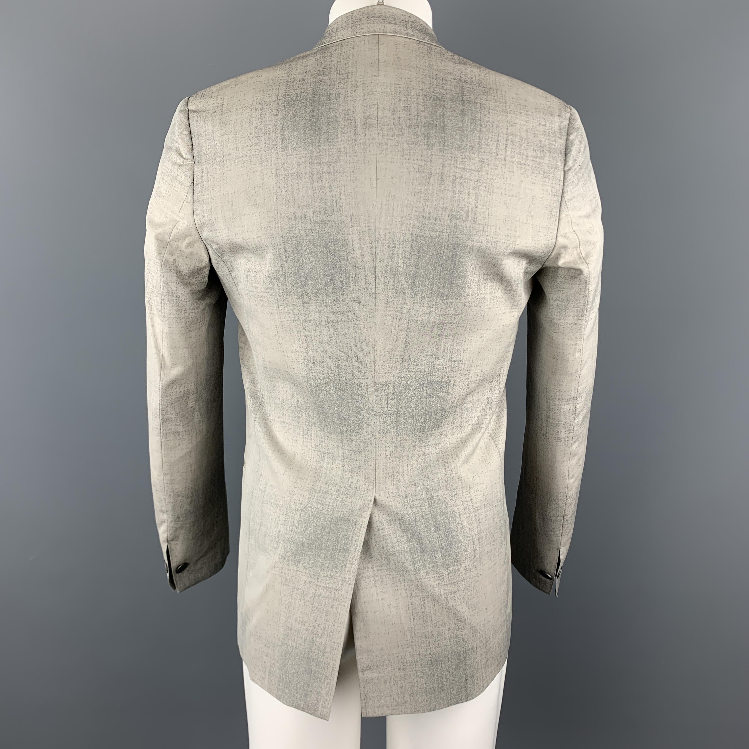Men's MAISON MARGIELA Sartorial Size 38 Gray Marbled Wool Peak Lapel Double Breasted S