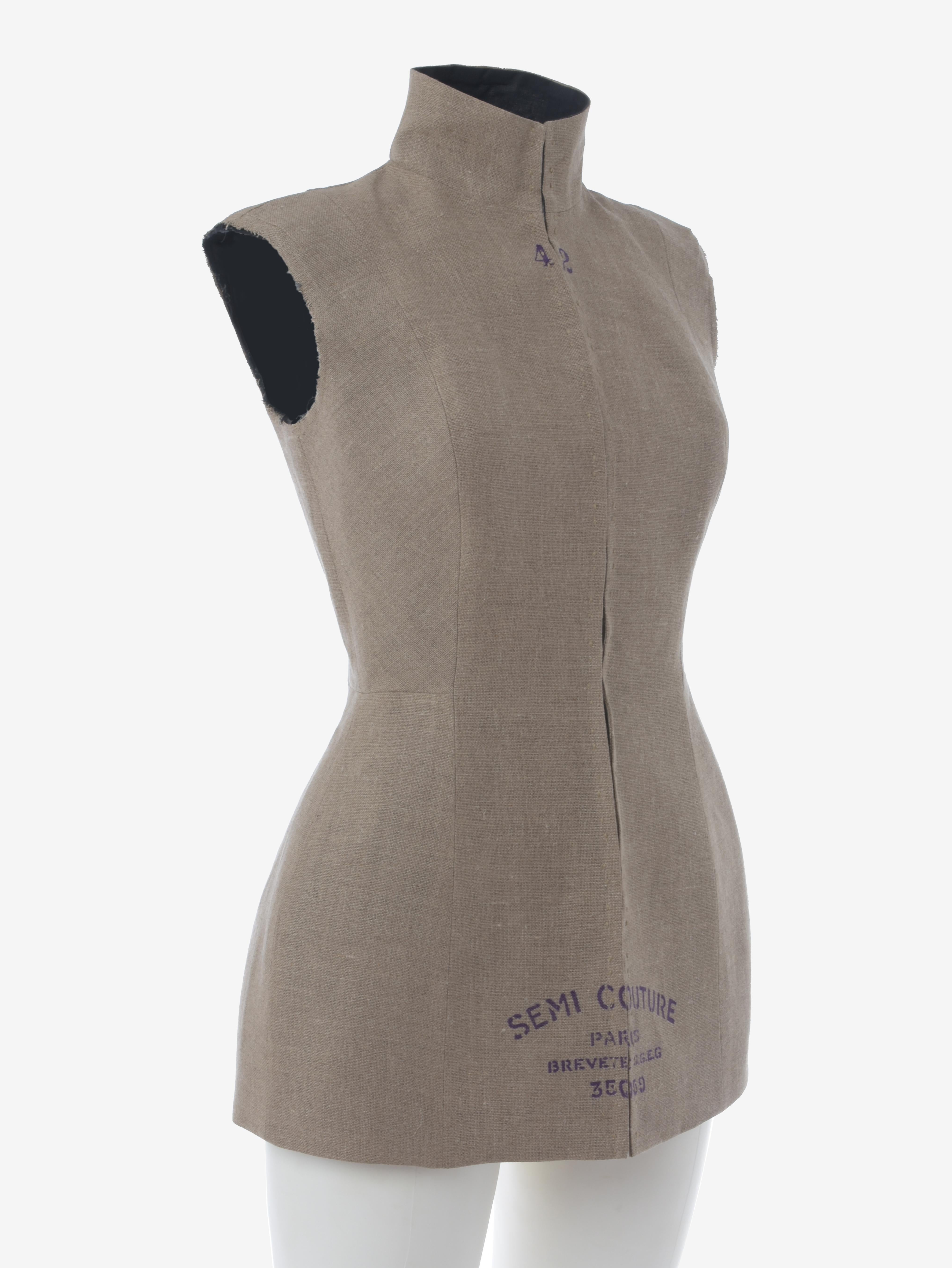 Maison Margiela Semi Couture Dressmaker Bodice - '97 In Excellent Condition For Sale In Milano, IT