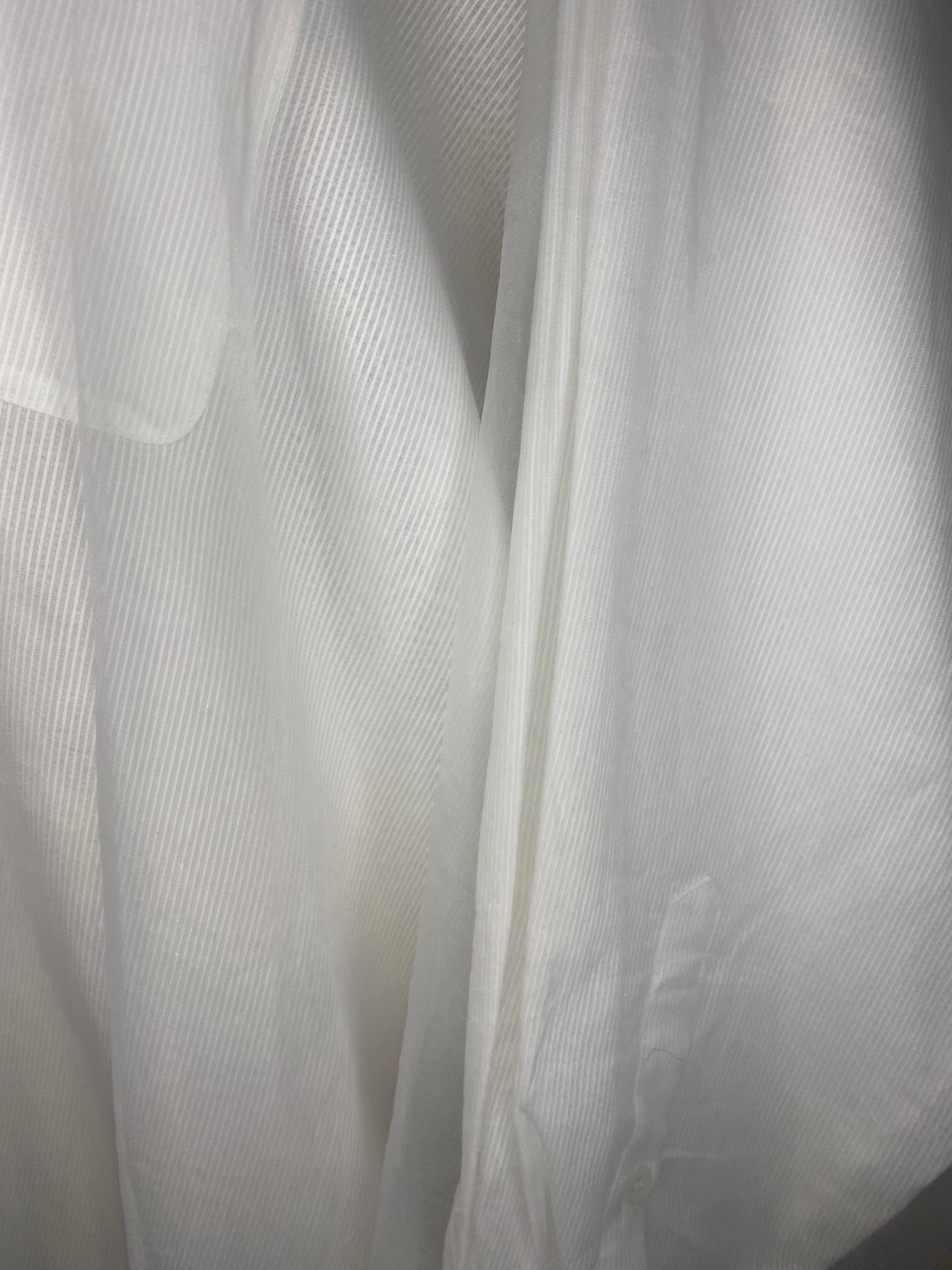 Maison Margiela - Vestito a camicia con sovrapposizione di trasparenze in vendita 1