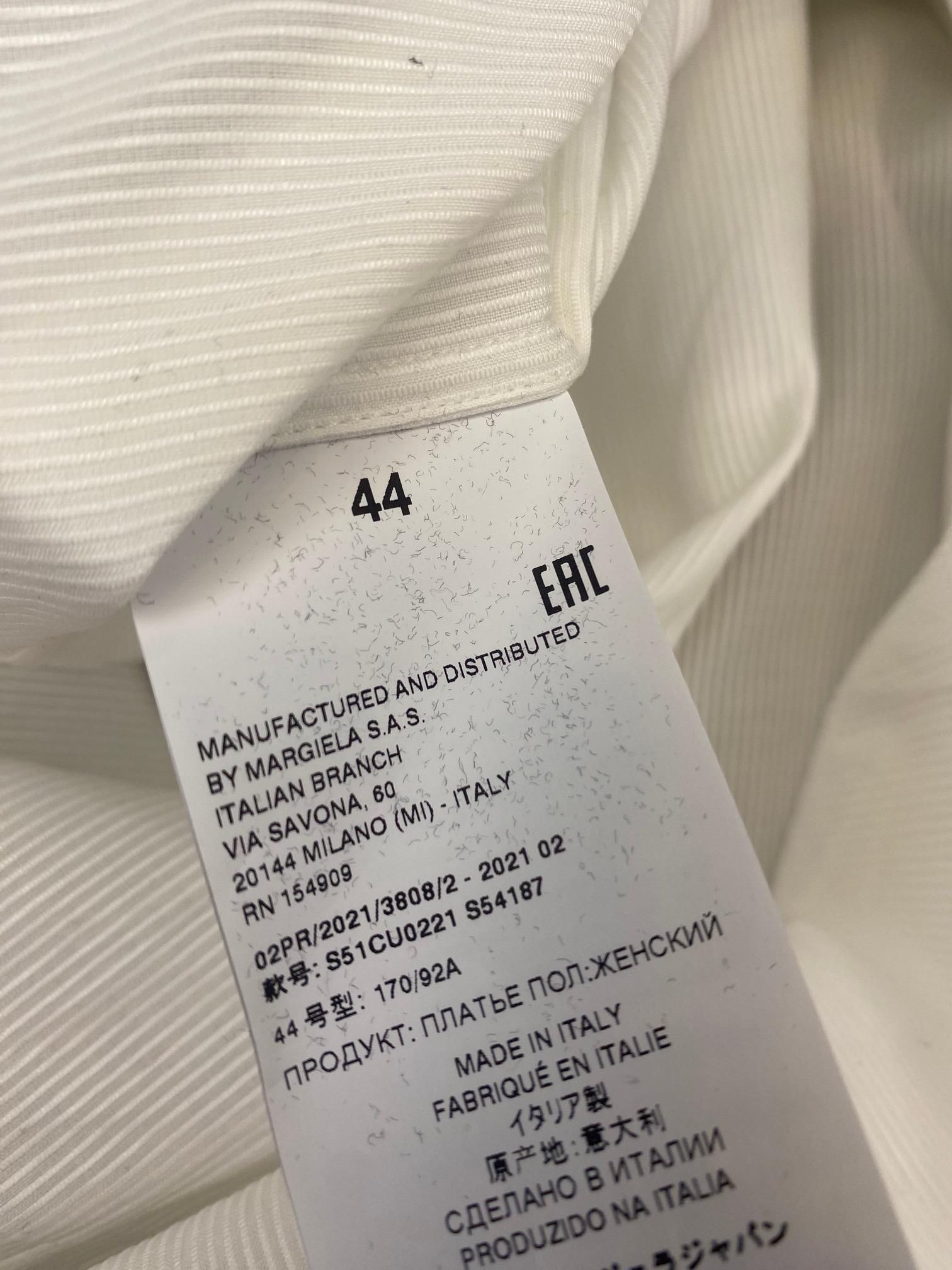 Maison Margiela - Vestito a camicia con sovrapposizione di trasparenze in vendita 2
