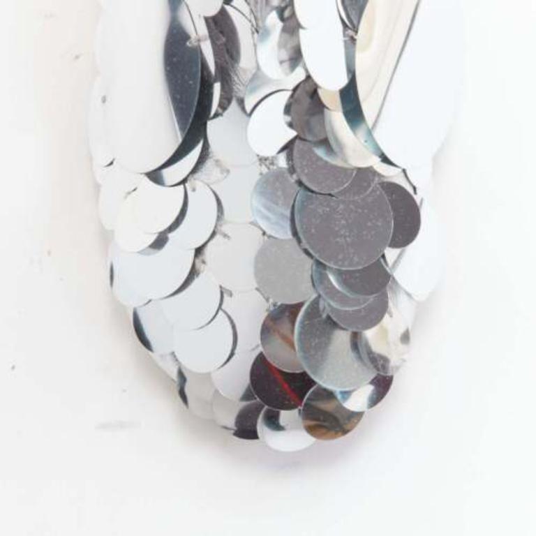 MAISON MARGIELA silver pailette clear lucite heels ankle boots EU39 For Sale 1