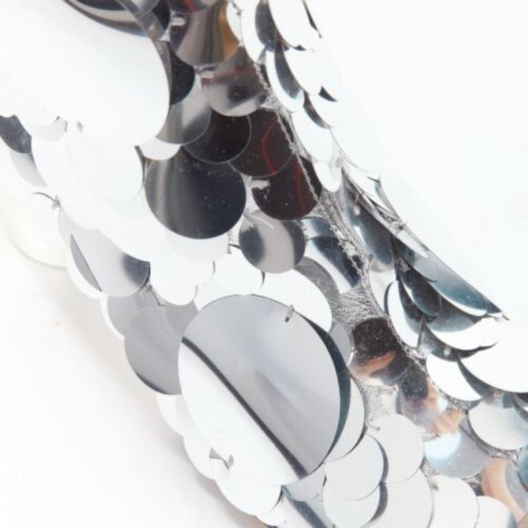 MAISON MARGIELA silver pailette clear lucite heels ankle boots EU39 For Sale 2