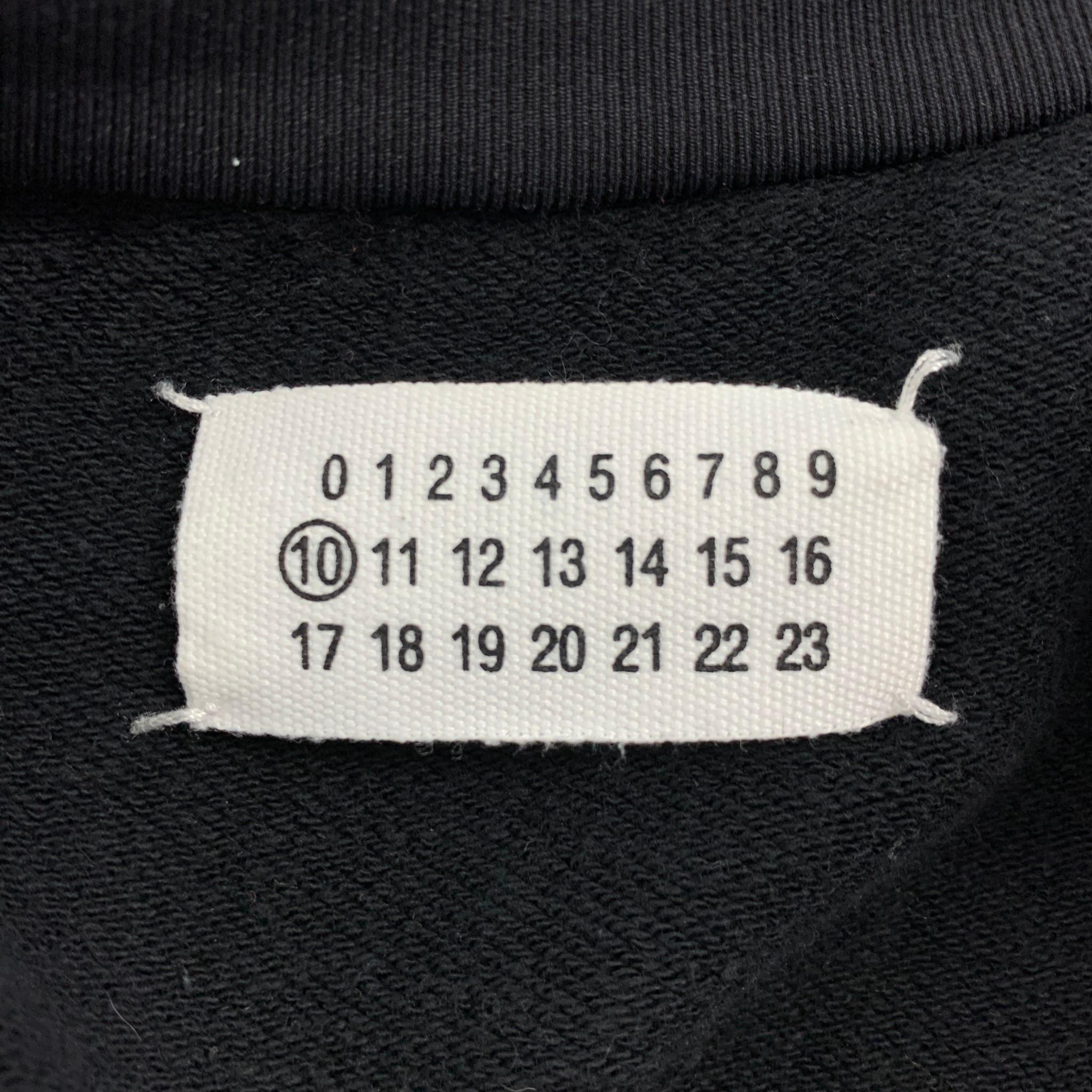 MAISON MARGIELA Size 42 Black & Blue Color Block Cotton / Nylon Sweatshirt 2