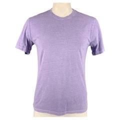 MAISON MARGIELA Size L Lavender Cotton Crew-Neck T-shirt