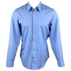 MAISON MARGIELA Size M Blue Cotton Button Up Long Sleeve Shirt