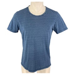 MAISON MARGIELA Size M Blue Cotton Crew-Neck T-shirt