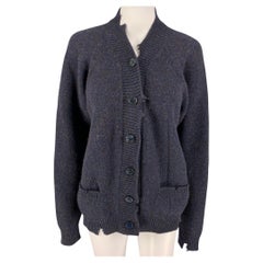 MAISON MARGIELA Size S Navy Knitted Lana Wool Cardigan
