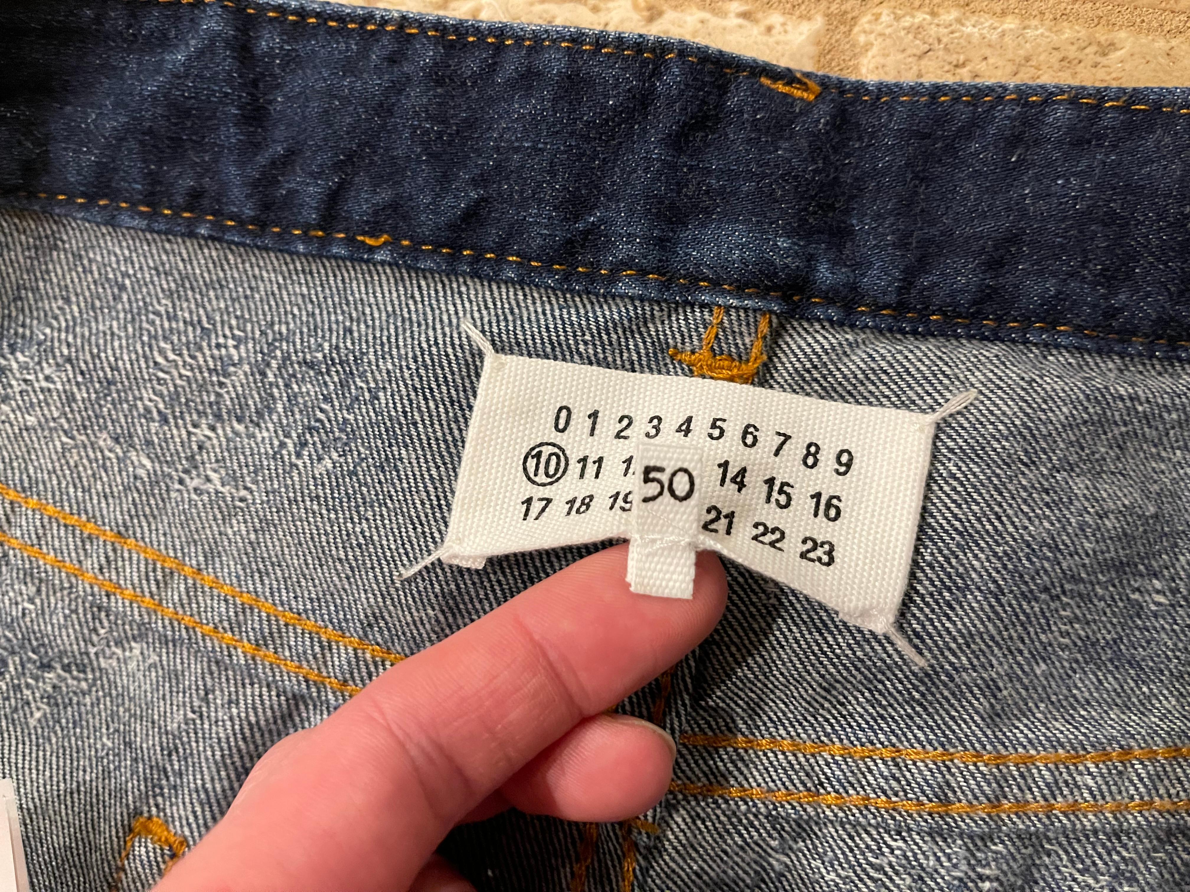 Maison Margiela SS15 Pilled Distressed Denim Blue Jeans In Excellent Condition In Bear, DE