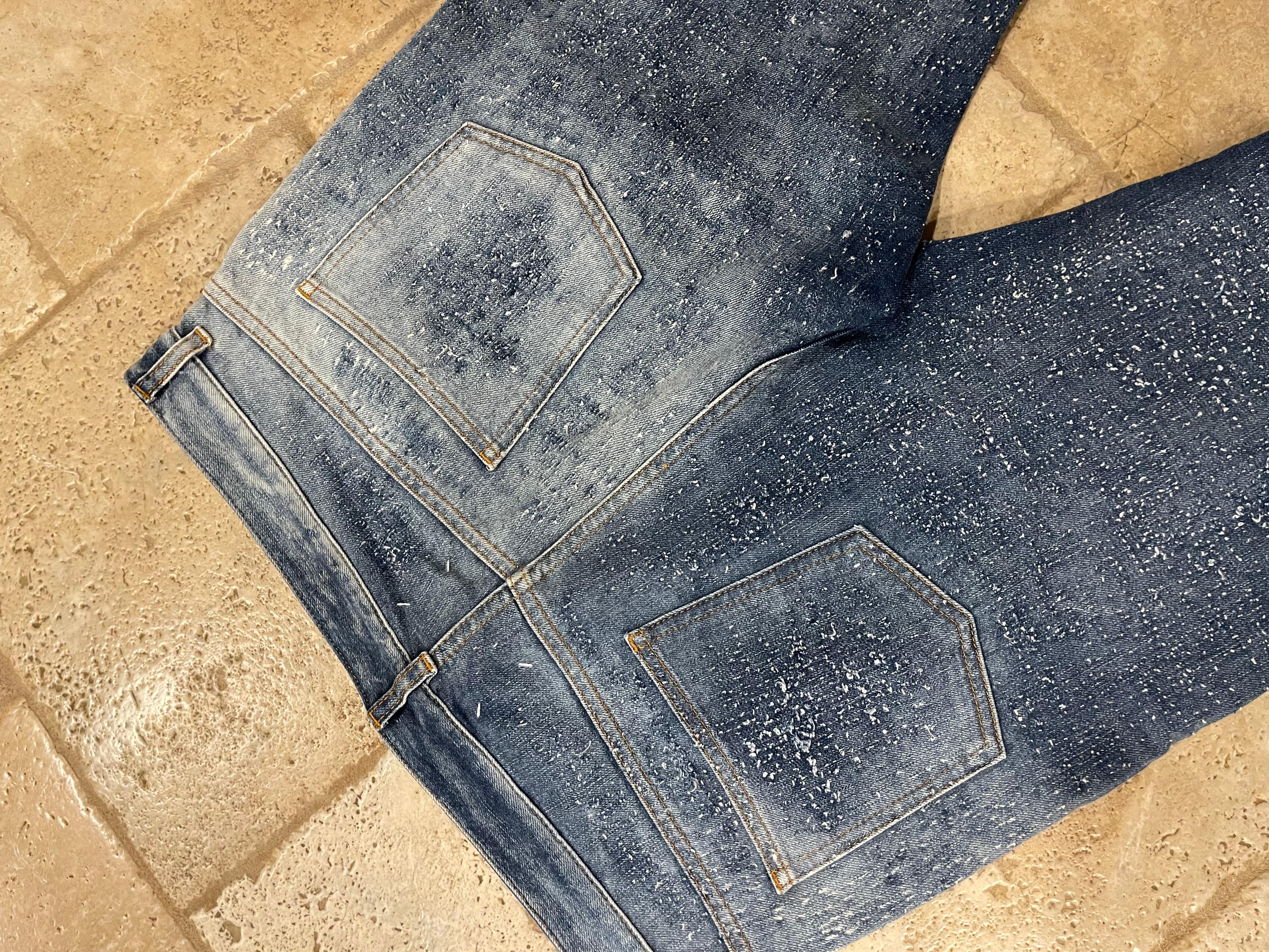 Maison Margiela SS15 Pilled Distressed Denim Blue Jeans 1