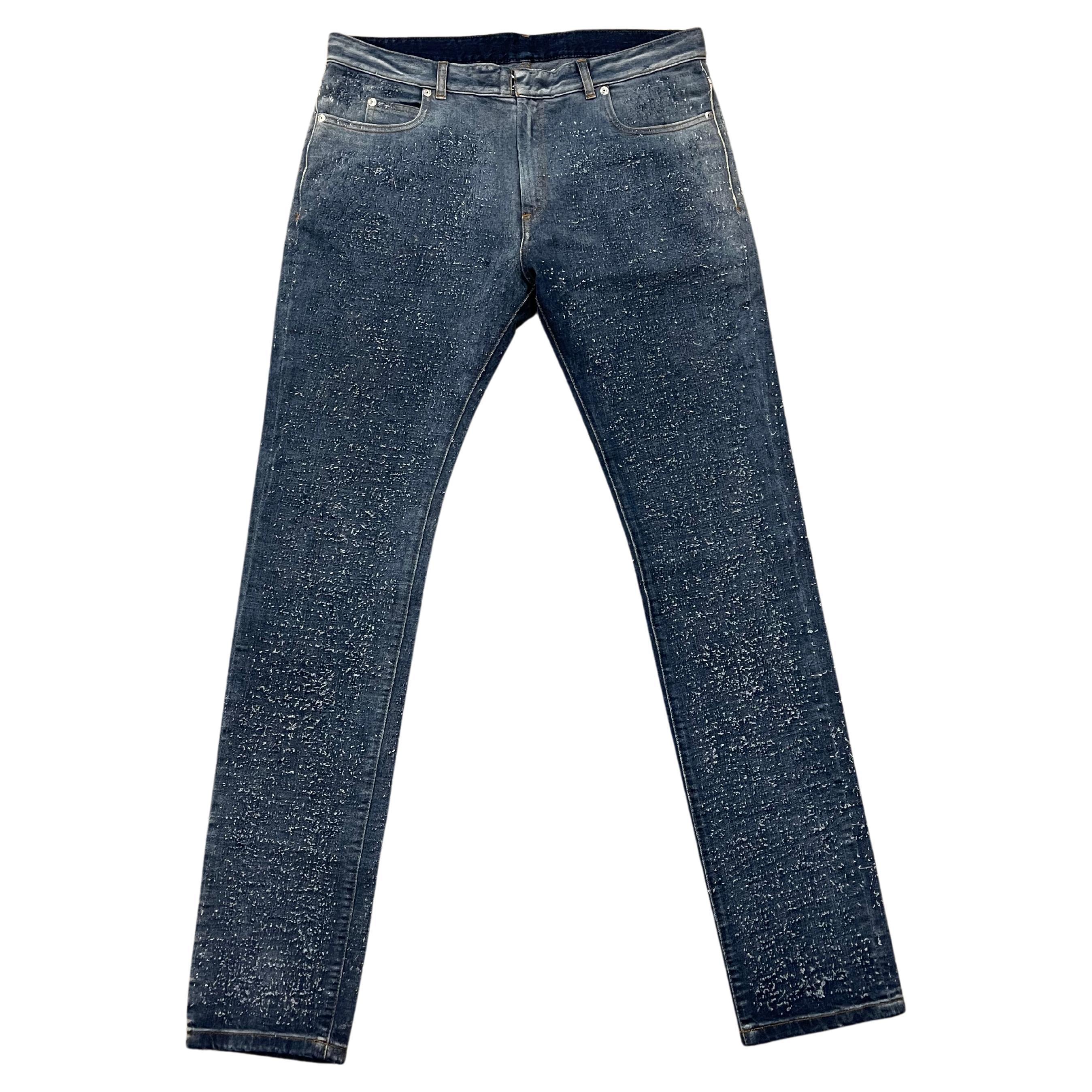 Givenchy Matthew Williams Jeans In Destroyed Denim Moleskin size 34 For  Sale at 1stDibs