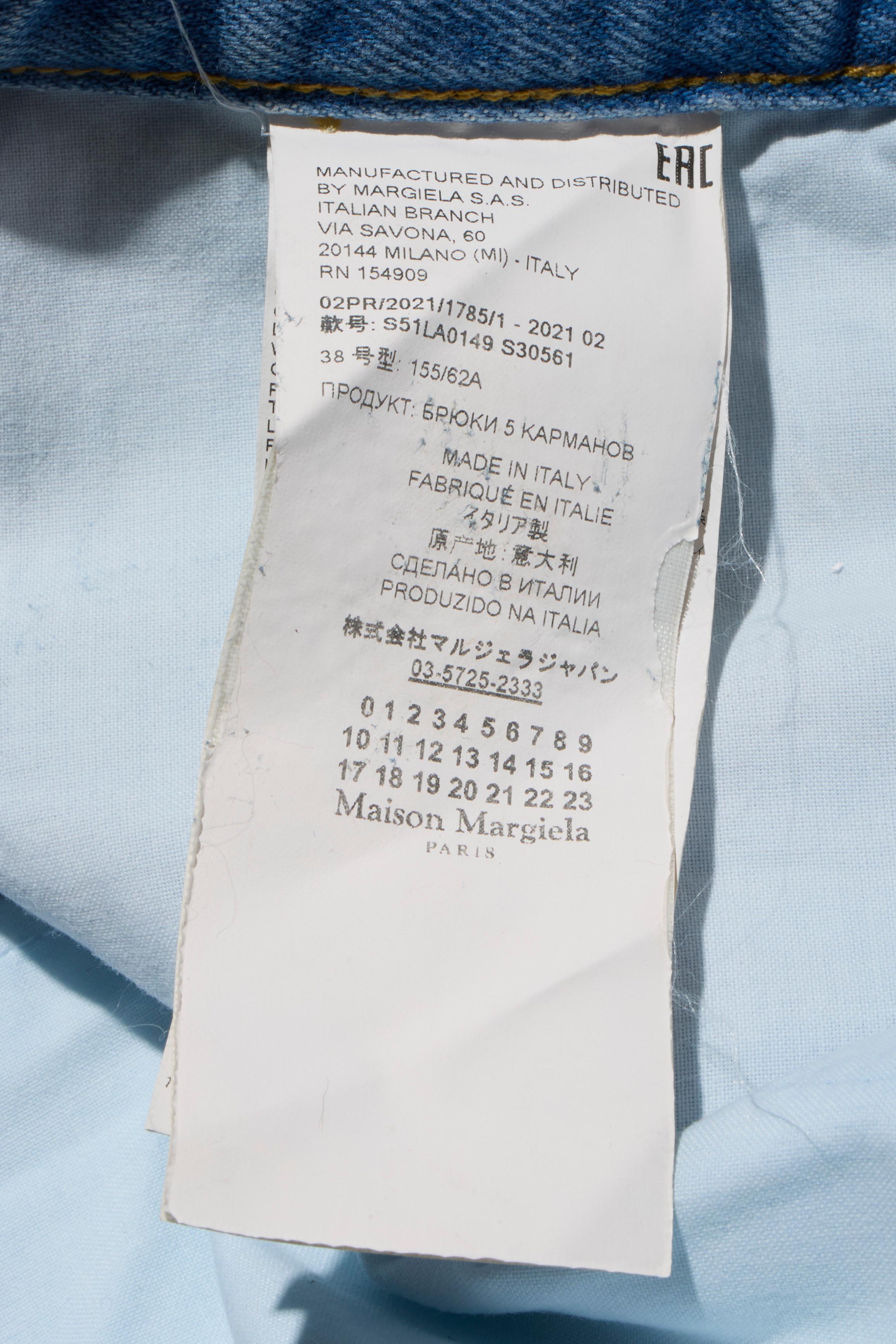 Maison Margiela SS21 Pantalon en jean peint Italian Avant Garde Jeans en vente 4