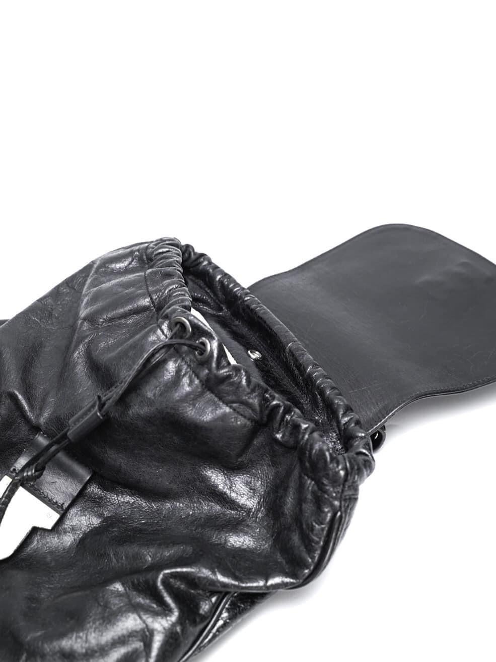 Maison Margiela Stud-Embellished Black Leather Backpack For Sale 2