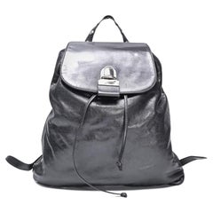 Used Maison Margiela Stud-Embellished Black Leather Backpack