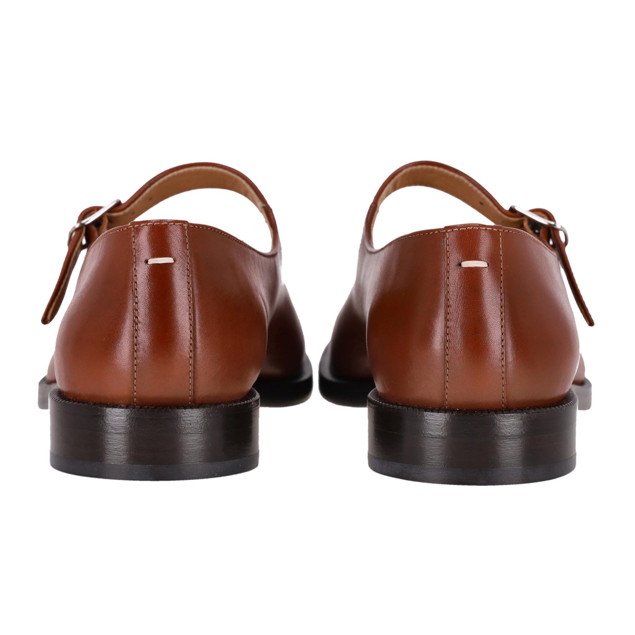 Mary Janes de piel con puntera abierta Maison Margiela Tabi en Excelente estado para la venta en London, GB