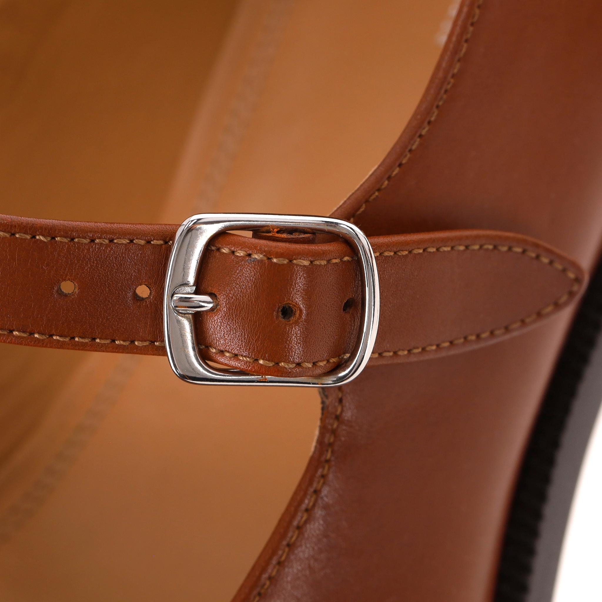 Mary Janes de piel con puntera abierta Maison Margiela Tabi en venta 2