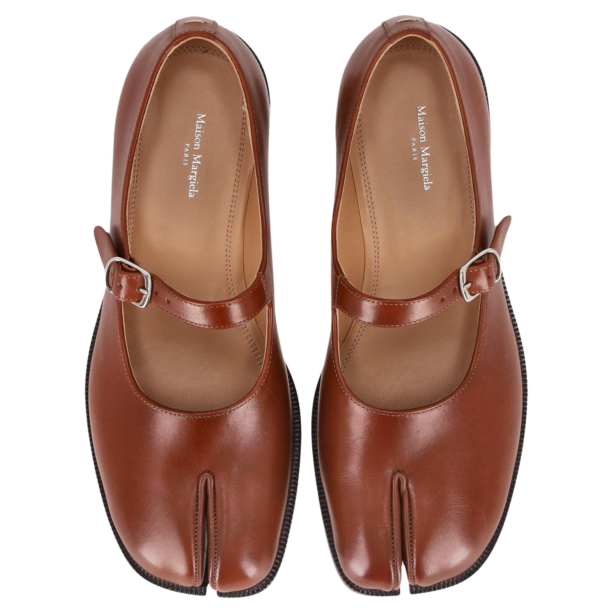 Maison Margiela Tabi Mary Janes en cuir à bouts fendus