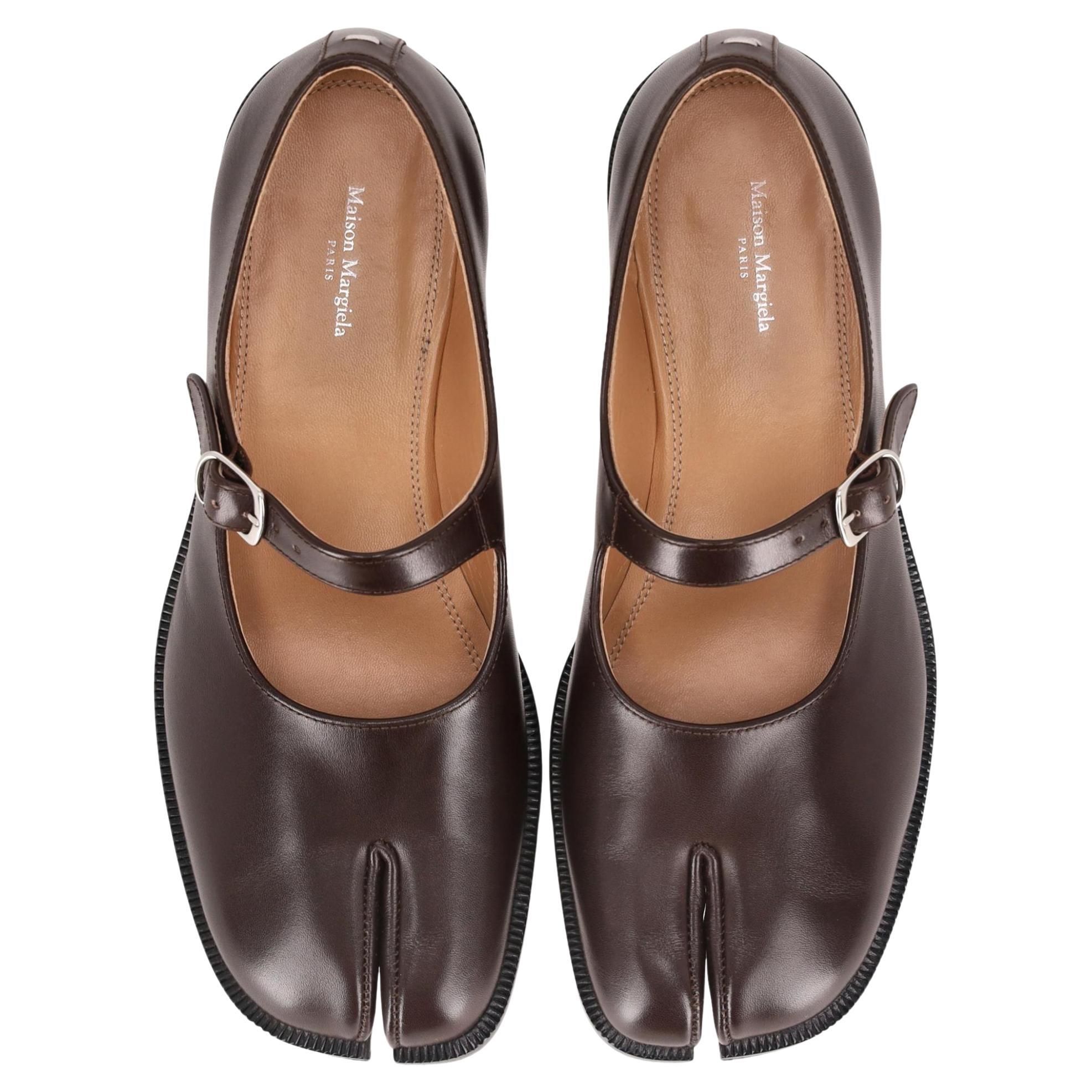 Maison Margiela Tabi Split-Toe Leather Mary Janes