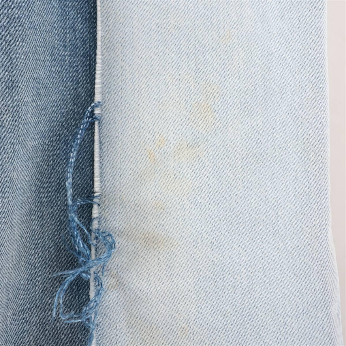 Maison Margiela Two-toned Cotton Denim Pants For Sale 6