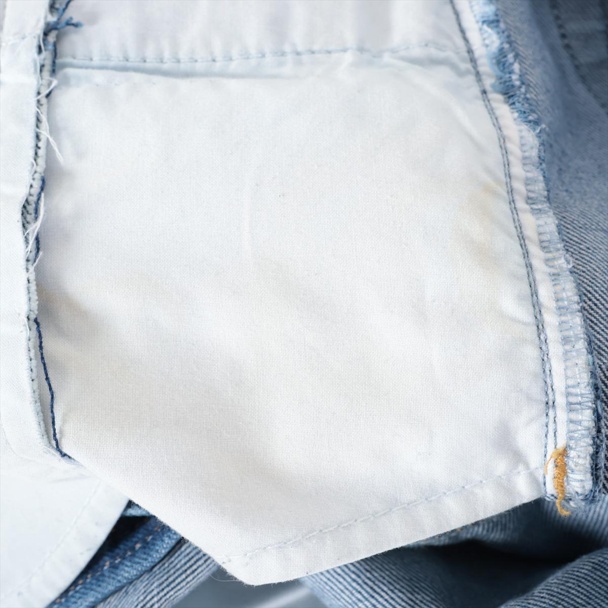 Maison Margiela Two-toned Cotton Denim Pants For Sale 10