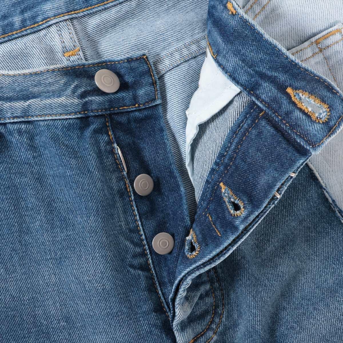 Maison Margiela Two-toned Cotton Denim Pants In Good Condition For Sale In Humacao, PR